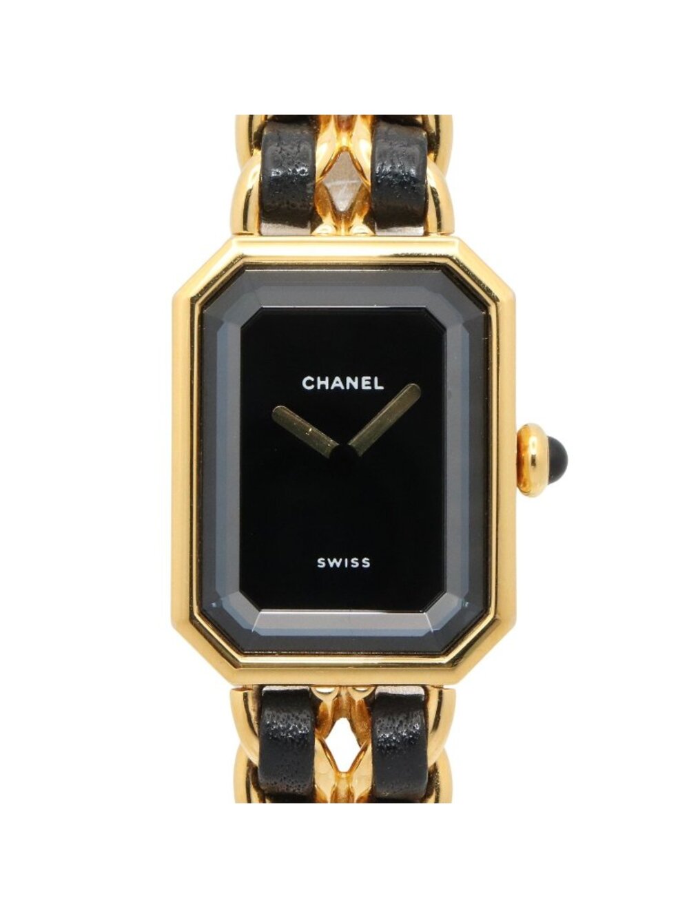 Chanel Watch Premiere L Black Leather